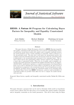 BIEMS: A Fortran 90 Program for Calculating Bayes Factors for