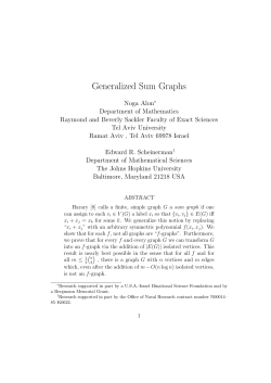 Generalized sum-graphs, Graphs and Combinatorics 8