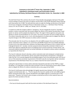 Comments on the Draft 6th Power Plan, September 3, 2009