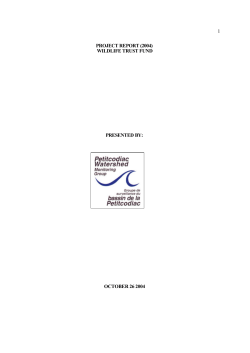 the Report - The Petitcodiac Watershed Alliance