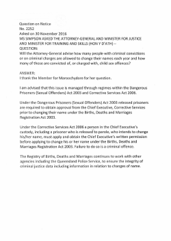 Question on Notice No. 2252 Asked on 30 November 2016 MS