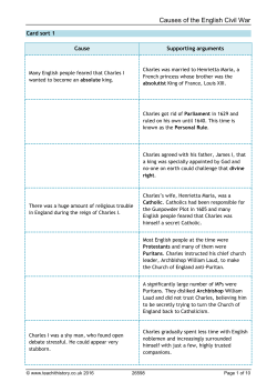 Causes of the English Civil War