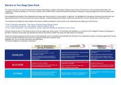 Barriers to Two Stage Open Book - Southern Construction Framework