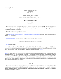 Don Henley v. Dillard Dept. Stores