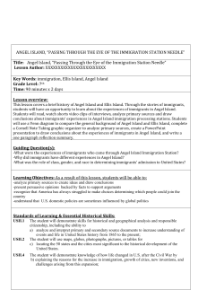 ANGEL ISLAND, &ldquo;PASSING THROUGH THE EYE OF THE