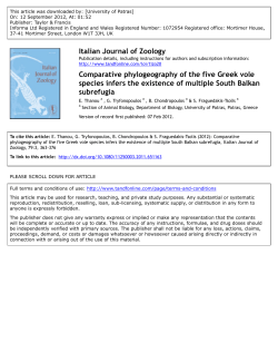 Comparative phylogeography of the five Greek vole species infers