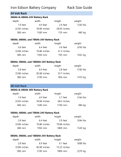 Iron Edison Battery Company Rack Size Guide