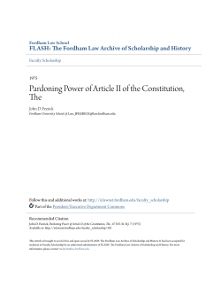 Pardoning Power of Article II of the Constitution, The