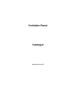 Forbidden Planet Catalogue