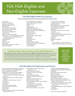 Eligible and Non-Eligible Expenses