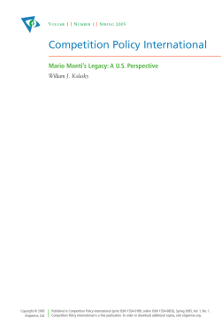 Mario Monti`s Legacy