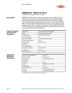 AMBERLITE&trade; IRA410 Cl Resin