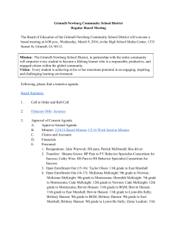 3-9-16 Board Agenda - Grinnell