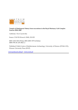 Temple of Hatshepsut: Pottery from excavations in the Royal