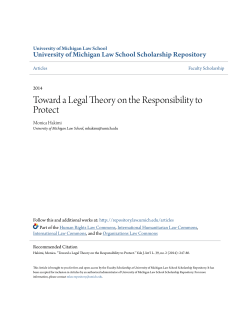 Toward a Legal Theory on the Responsibility to Protect