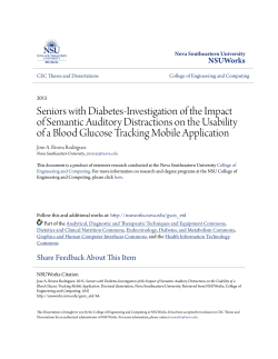 Seniors with Diabetes-Investigation of the Impact of Semantic