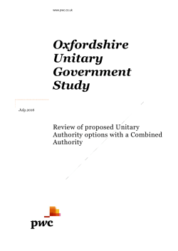 Oxfordshire Unitary Government Study