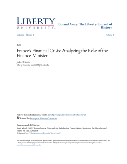 France`s Financial Crisis: Analyzing the Role of the Finance Minister