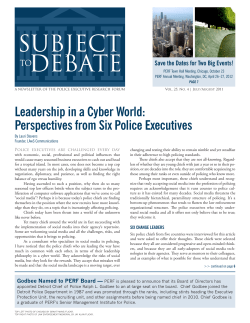 July/August - Police Executive Research Forum