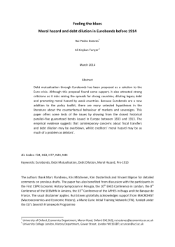 Feeling the blues Moral hazard and debt dilution in Eurobonds