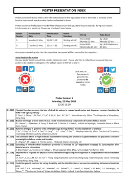 Poster Program