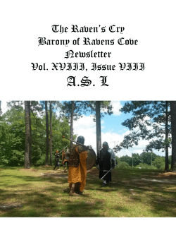 Knight`s Marshal - Raven`s Cove - Society for Creative Anachronism