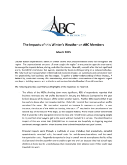 A Better City - Impacts of Winter Weather