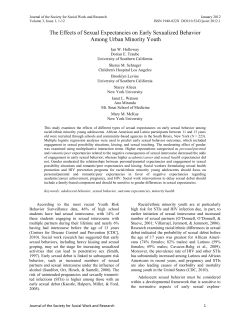 The Effects of Sexual Expectancies on Early Sexualized Behavior