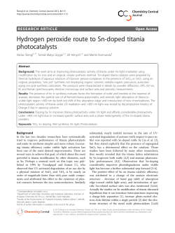 Hydrogen peroxide route to Sn-doped titania