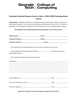 Graduate Student Request form to take a 3000