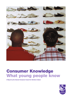 Consumer Knowledge - What young people know (2004)