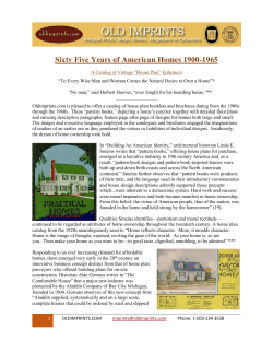Sixty Five Years of American Homes 1900-1965