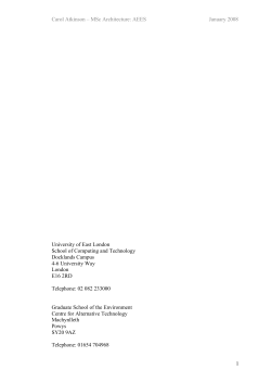 Energy Assessment of a Straw Bale Building