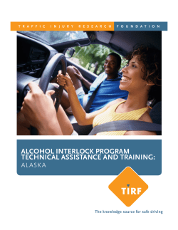 TIRF 2012 Report on Alaska Alcohol Ignition Interlock Program