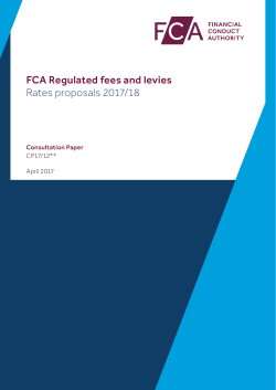 CP17/12: FCA Regulated fees and levies: rates proposals 2017/18