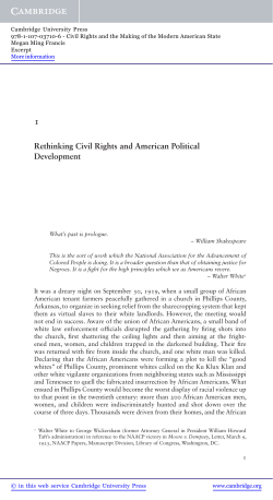Rethinking Civil Rights and American Political Development