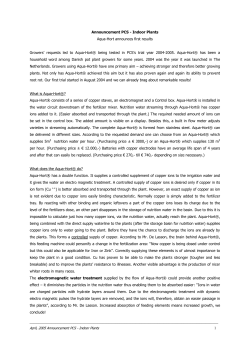 Announcement PCS-Indoor Plants - Aqua-Hort