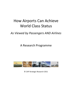 How Airports Can Achieve World Class Status