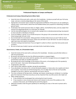 Professional Etiquette on Campus and Beyond