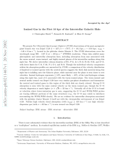 Ionized Gas in the First 10 kpc of the Interstellar Galactic Halo