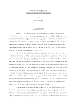 "Equivalence theorems for nonlinear finite