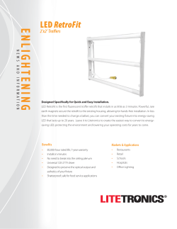 Litetronics RF32UQT240 2x2 LED Retrofit Spec Sheet