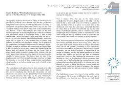 Stanley Baldwin, "What England means to me", speech to the Royal