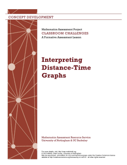 Interpreting Distance - Time Graphs