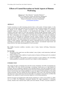 Effects of Coastal Recreation on Social Aspects of