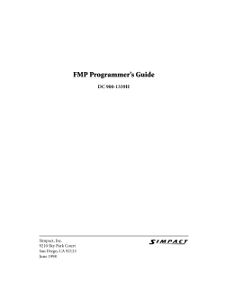 FMP Programmer`s Guide