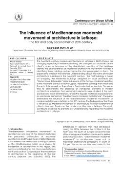 The influence of Mediterranean modernist movement of architecture
