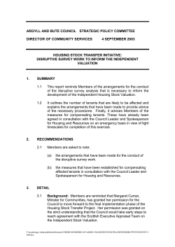 housing stock transfer initiative