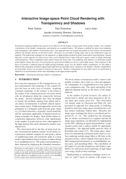 Interactive Image-space Point Cloud Rendering with Transparency