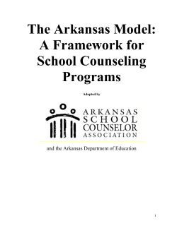 The Arkansas Model: A Framework for School Counseling Programs
